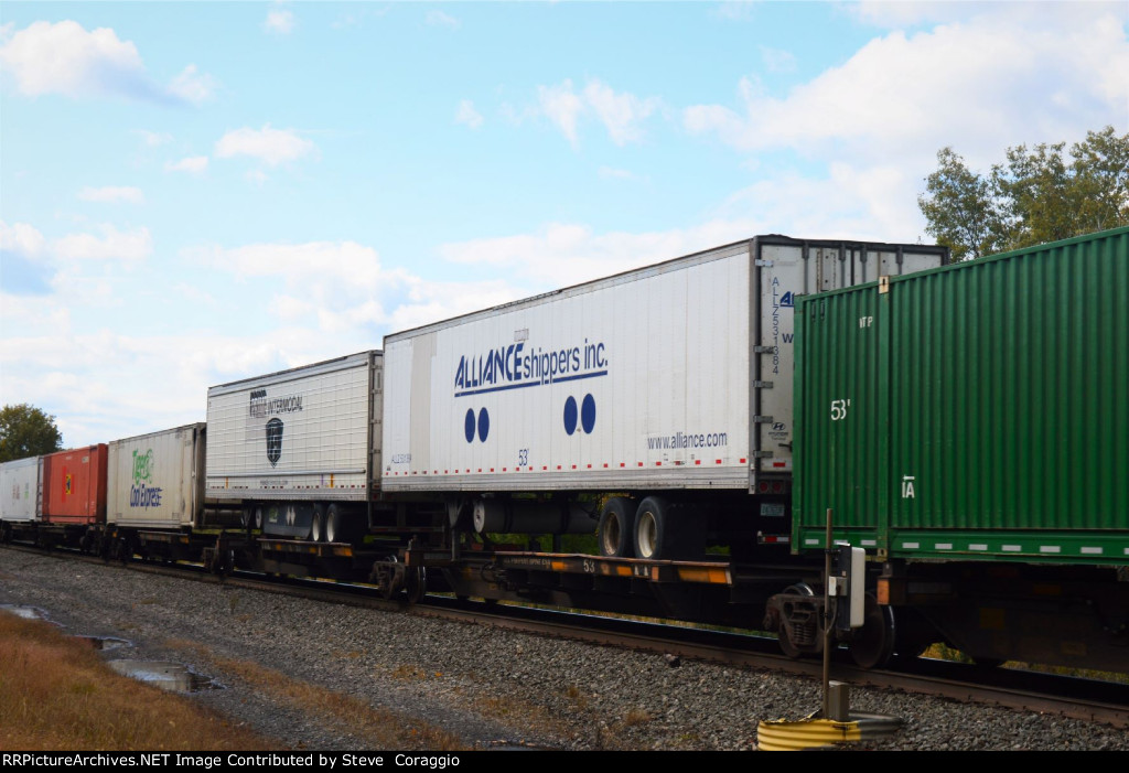 Alliance Shippers Inc., and Prime Intermodal Trailers on Spine Cars. 